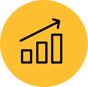 Chart and Arrow Up